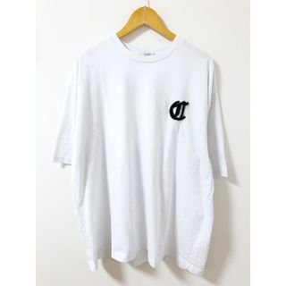 CRONOS（クロノス）CR-TS-0123　BLACK LETTER OVERSIZE T-SHIRTS　ワッペン付き　オーバーサイズ　Tシャツ【E3116-007】(Tシャツ/カットソー(半袖/袖なし))