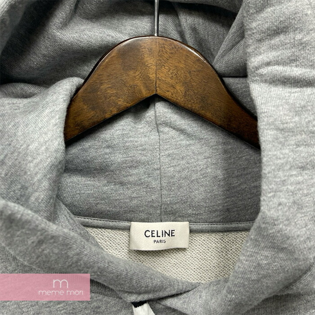 celine(セリーヌ)のCELINE 2021AW Loose Sweatshirt In Cotton Fleece 2Y468052H セリーヌ コットンフリースルーズスウェットシャツ プルオーバーパーカー ドローコードロゴ グレー サイズXL【240510】【中古-A】【me04】 メンズのトップス(パーカー)の商品写真