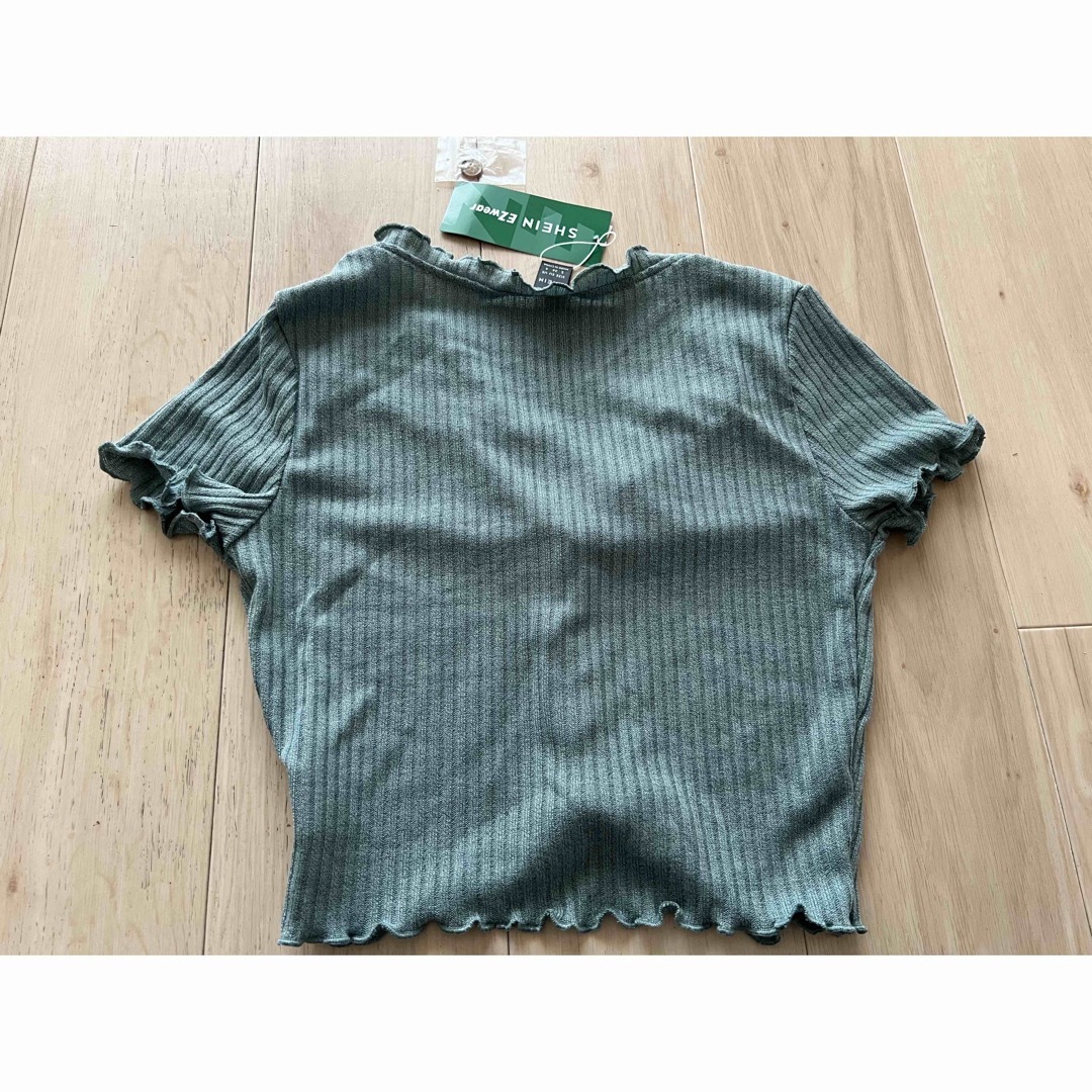 【新品】リブニットTシャツ レディースのトップス(Tシャツ(半袖/袖なし))の商品写真