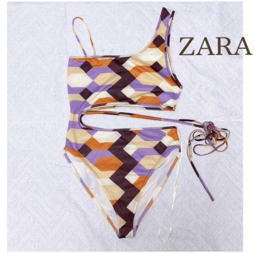 ZARA(ザラ)の【新品 S】ZARA カットアウトビキニ ワンピース レディースの水着/浴衣(水着)の商品写真