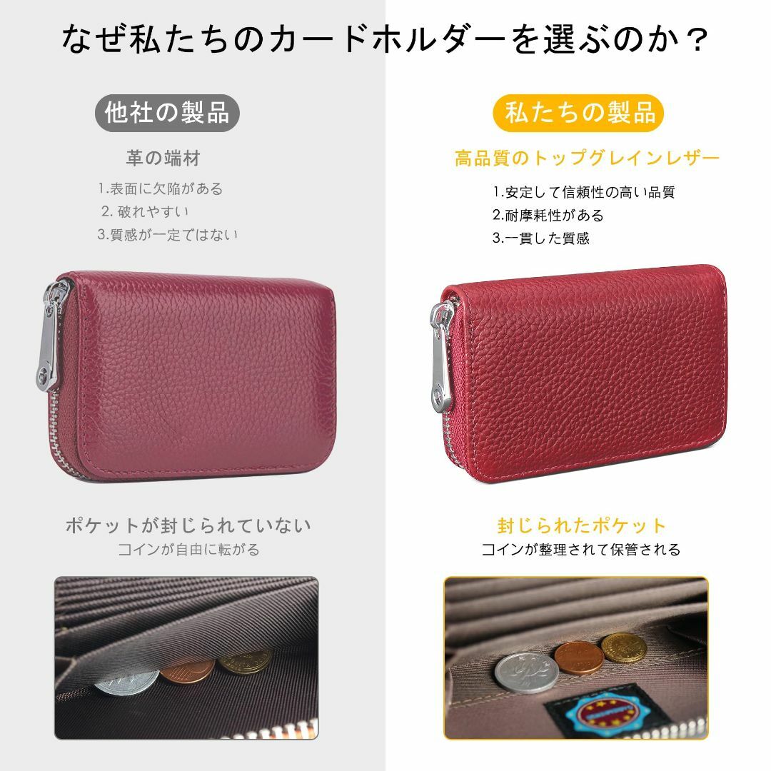 【色:レッド】[GADIEMKENSD] 財布 メンズ, Rfid レザー カー メンズのバッグ(その他)の商品写真