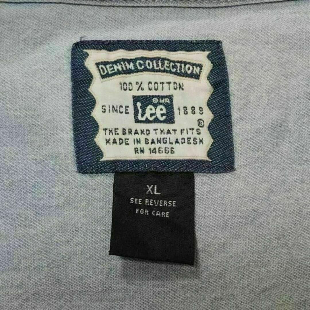 Lee(リー)のu49 US古着 Lee BD長袖 デニム アニバーサリー 刺繍 企業ロゴ メンズのトップス(シャツ)の商品写真