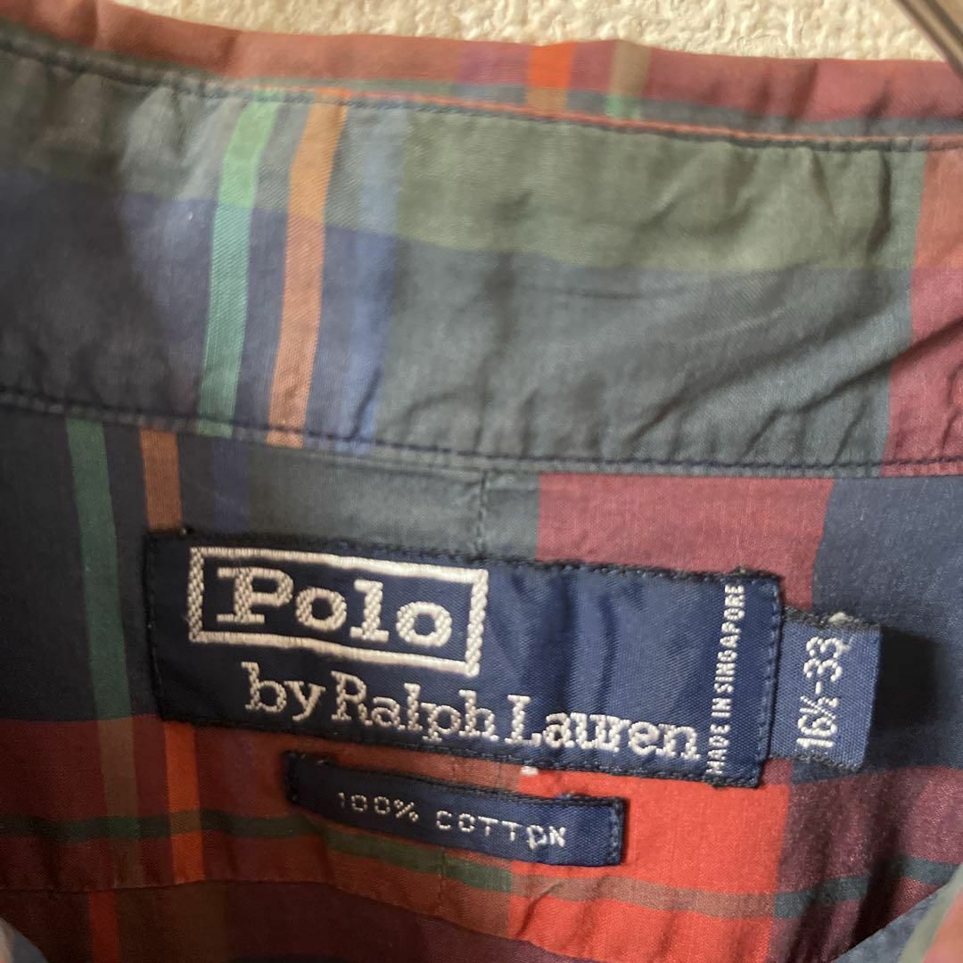 POLO RALPH LAUREN(ポロラルフローレン)のE3ラルフローレン　長袖チェックシャツ　161/2-33 L〜XLメンズゆったり メンズのトップス(Tシャツ/カットソー(七分/長袖))の商品写真