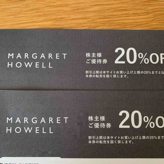 マーガレットハウエル(MARGARET HOWELL)のTSIホールディングス  株主優待券  20％割引券  2枚(ショッピング)