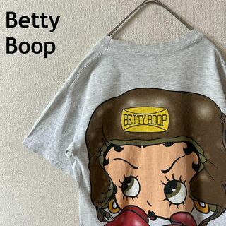 BETTY'S BLUE - E3 Betty Boopバッグプリントtシャツ半袖anvil USA製Mメンズ