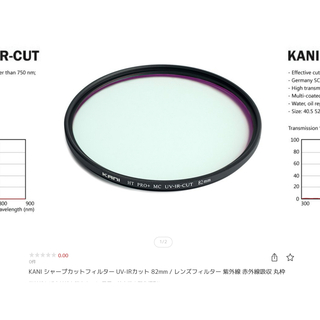 KANI シャープカットフィルター UV-IRカット 82mm (その他)