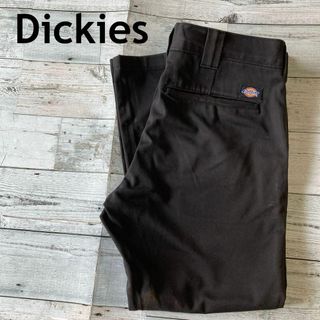 ディッキーズ(Dickies)のディッキーズ　ワークパンツ　ストレート　サイズ34 黒　チノパン(チノパン)