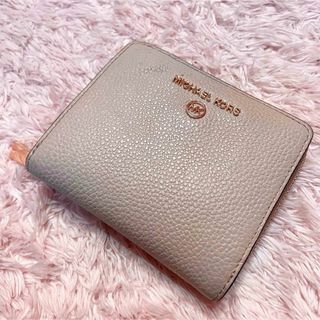 Michael Kors - MICHAEL KORS 二つ折り財布　本革　ベージュ