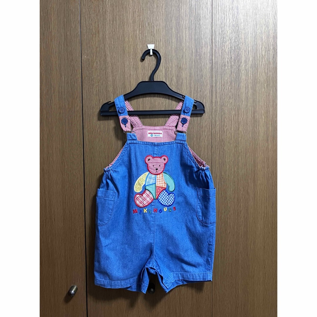 mikihouse(ミキハウス)のミキハウス　90 ロンパース　オーバーオール　レトロ　 キッズ/ベビー/マタニティのキッズ服男の子用(90cm~)(その他)の商品写真