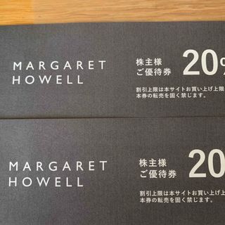 マーガレットハウエル(MARGARET HOWELL)のTSIホールディングス  株主優待券  20％割引券  2枚(ショッピング)