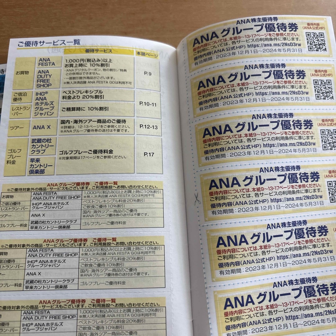 ANA 株主優待券2枚　優待冊子付 チケットの優待券/割引券(その他)の商品写真