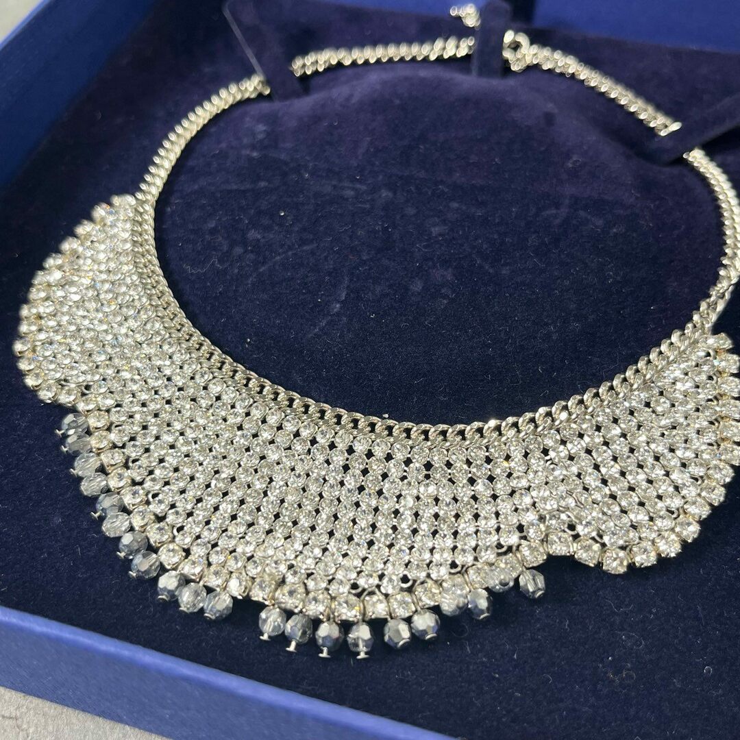 SWAROVSKI(スワロフスキー)の1e12-3 SWAROVSKI スワロフスキー Renewal Necklace クリスタルビーズ ネックレス 5019006 36cm ビジュー ダイヤ 結婚式 セレモニー レディースのアクセサリー(ネックレス)の商品写真