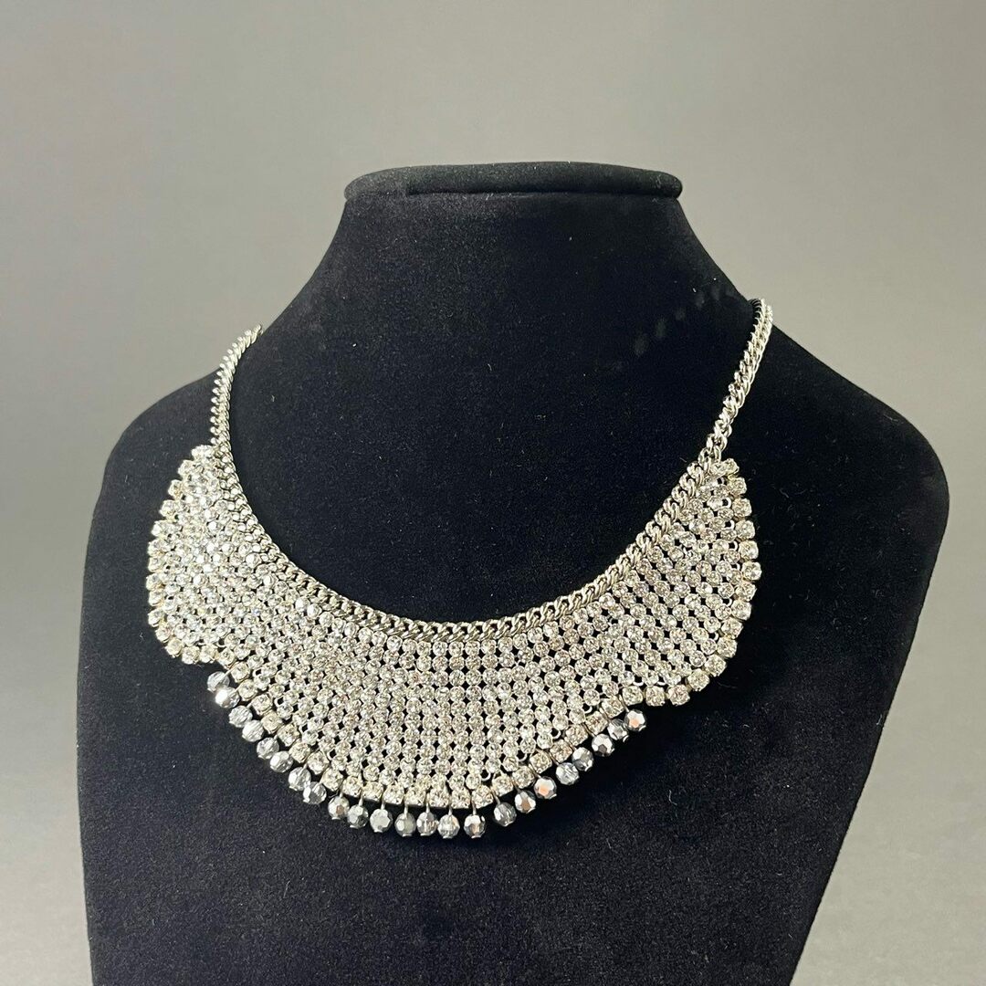 SWAROVSKI(スワロフスキー)の1e12-3 SWAROVSKI スワロフスキー Renewal Necklace クリスタルビーズ ネックレス 5019006 36cm ビジュー ダイヤ 結婚式 セレモニー レディースのアクセサリー(ネックレス)の商品写真