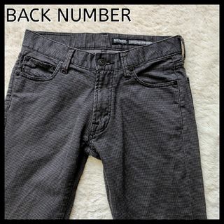 BACK NUMBER - バックナンバー☆千鳥格子柄チノパン　W30　ブラック　カジュアルパンツ　メンズ