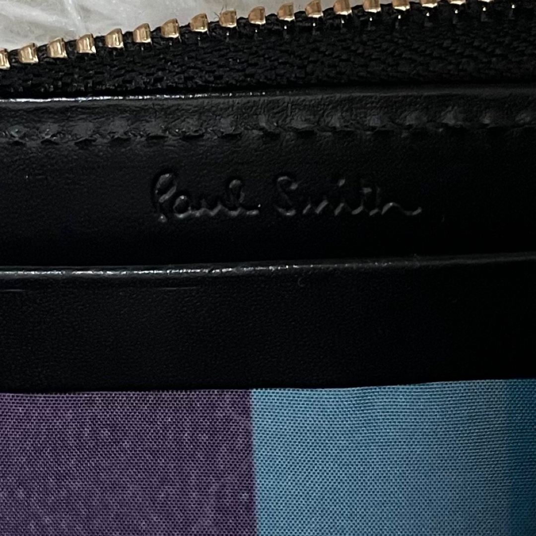 Paul Smith(ポールスミス)の✨極美品✨　PaulSmith ラウンドファスナー　マルチストライプ　金ロゴ メンズのファッション小物(コインケース/小銭入れ)の商品写真