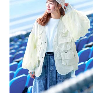 ニコアンド(niko and...)の新品⭐︎ニコアンド⭐︎ 人気スタッフプロデュース企画]チュール切替えプルオーバー(Tシャツ(長袖/七分))