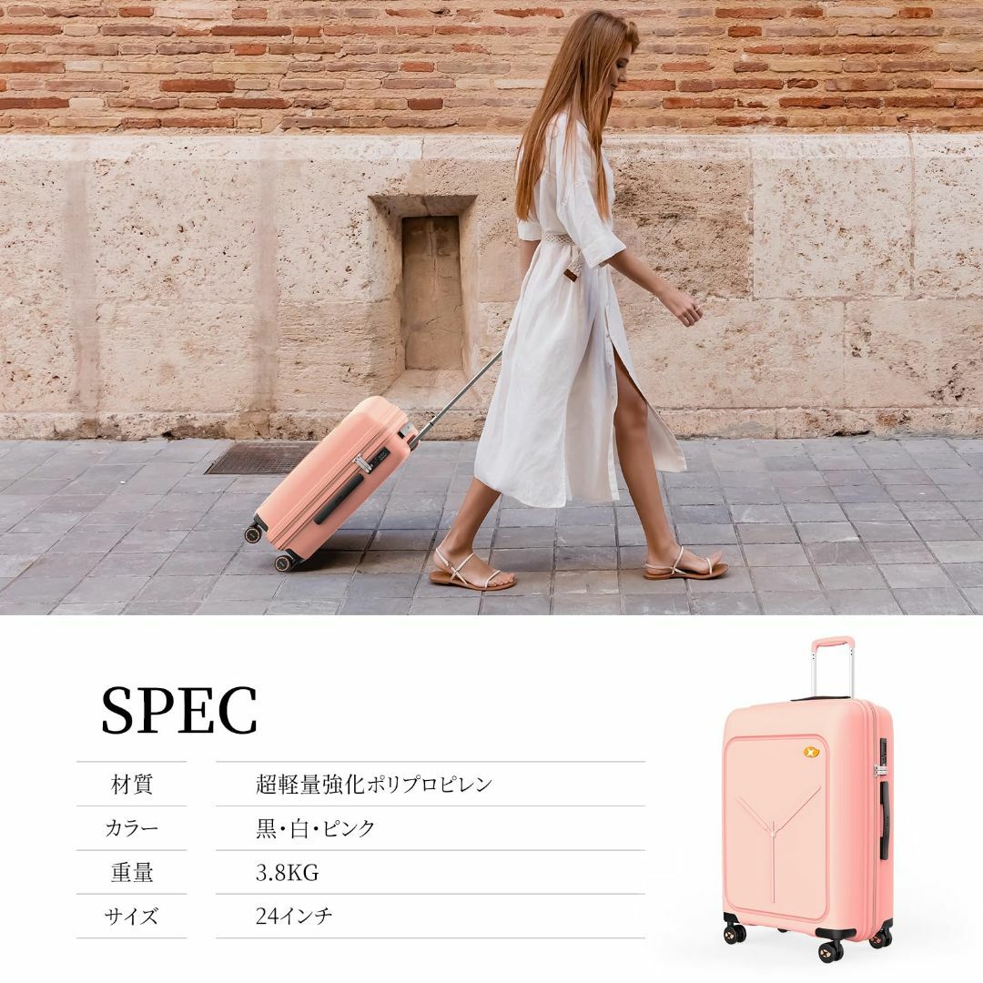 【色: #3ピンク】[MGOB] スーツケース キャリーケース 大型 70l 6 その他のその他(その他)の商品写真