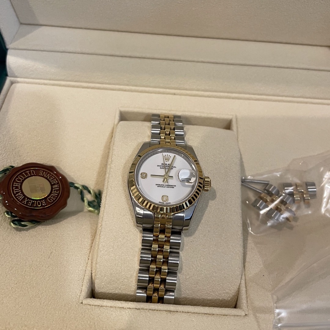 ROLEX(ロレックス)の確実正規✨国内購入　ロレックス　レディース　ホワイト レディースのファッション小物(腕時計)の商品写真