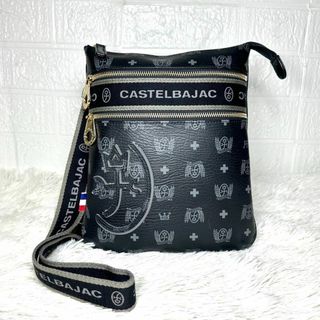 CASTELBAJAC - 美品★カステルバジャック　プラージュ　ショルダーバッグ　モノグラム　黒　肩掛け可