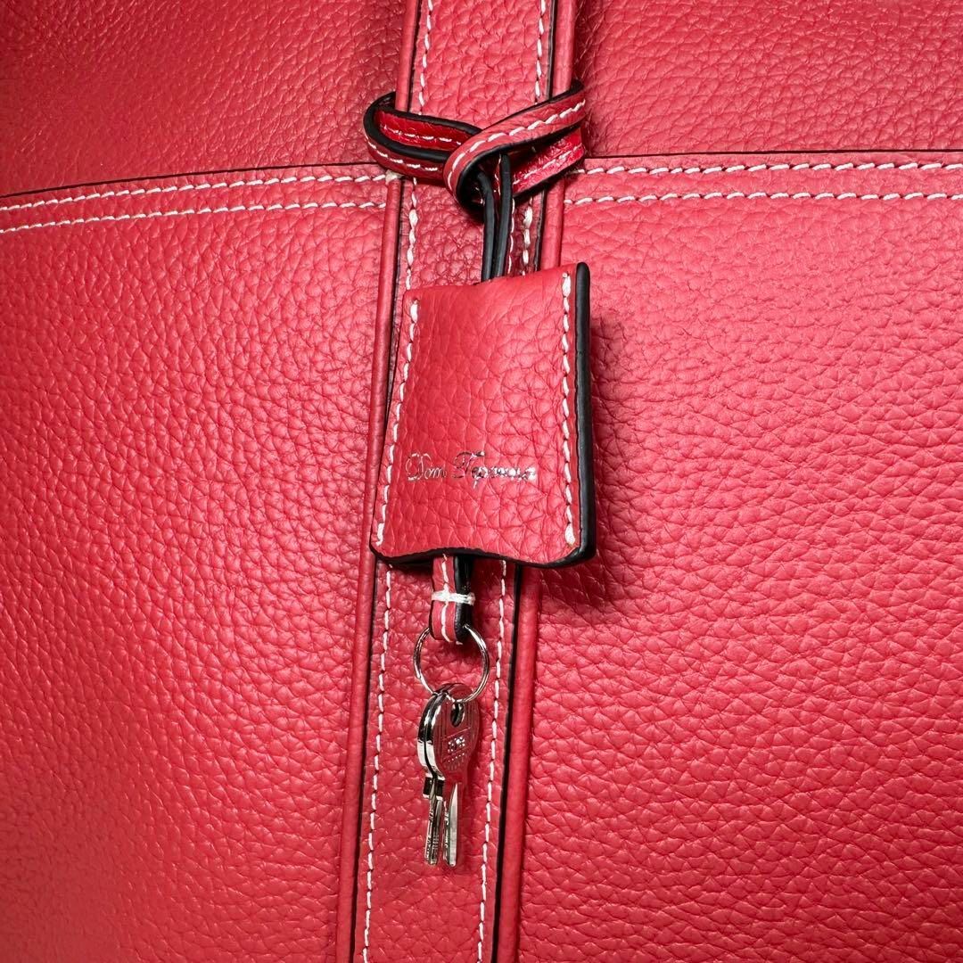 DomTeporna(ドンテポーナ)の未使用★ドンテポーナ　トートバッグ　ビジネスバッグ　本革　赤　A4収納 メンズのバッグ(トートバッグ)の商品写真