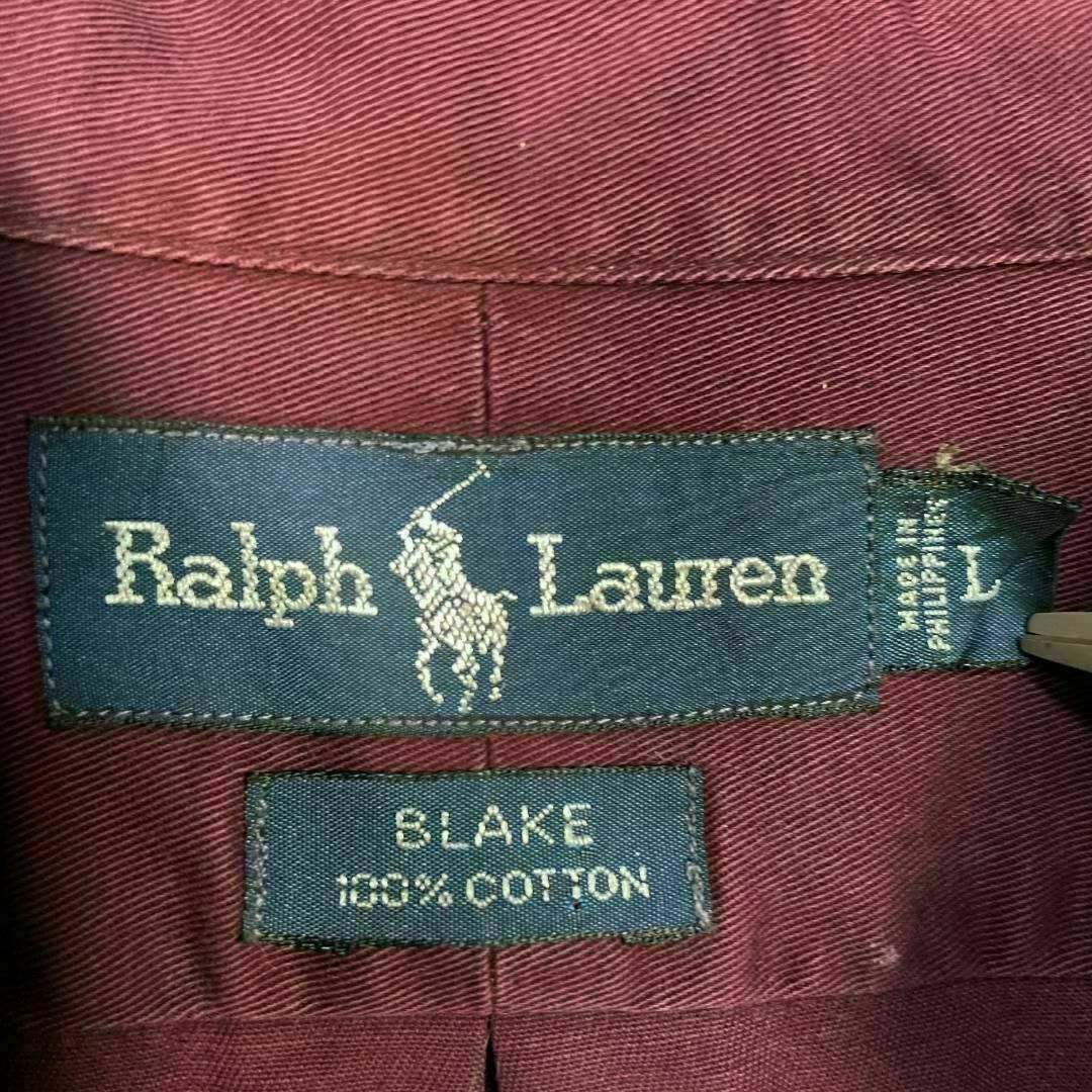 Ralph Lauren(ラルフローレン)の12V US古着ラルフローレン BD長袖シャツ BLAKEポニー刺繍メンズ古着 メンズのトップス(シャツ)の商品写真