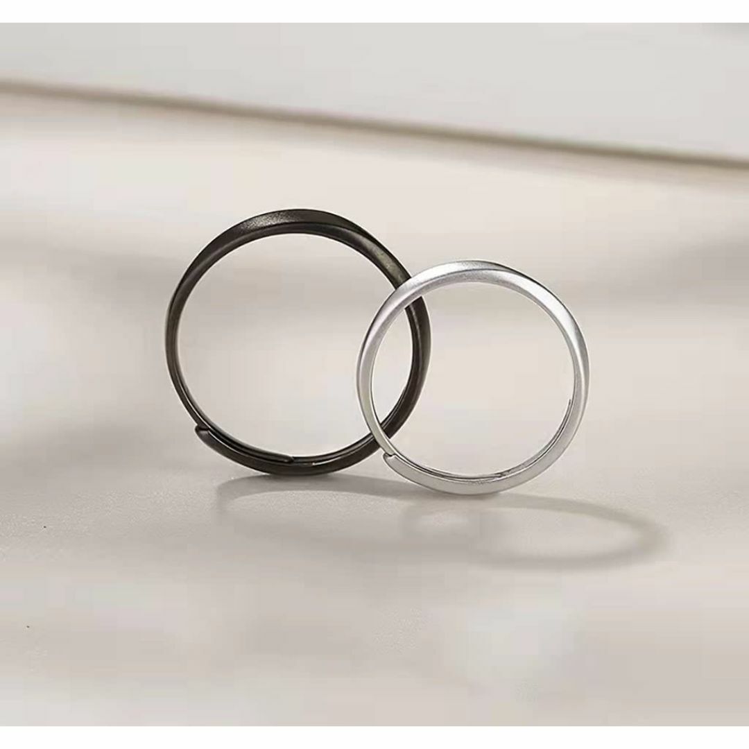 スタイル:メンズE-floral フリーサイズ 指輪 メンズリング ブラック レディースのアクセサリー(その他)の商品写真
