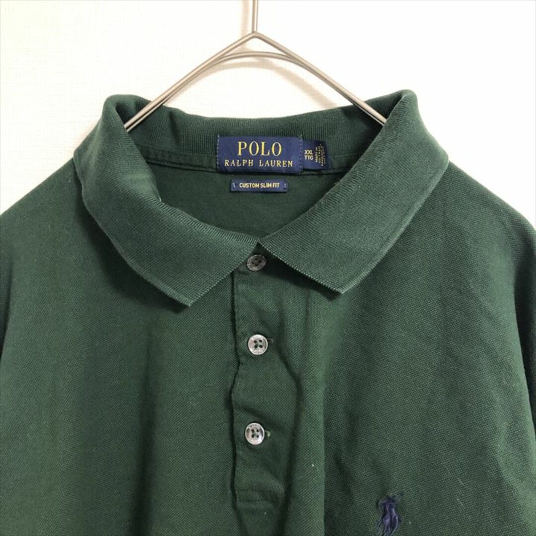 POLO RALPH LAUREN(ポロラルフローレン)の90s 古着 ポロラルフローレン ポロシャツ 刺繍ロゴ 2XL  メンズのトップス(ポロシャツ)の商品写真