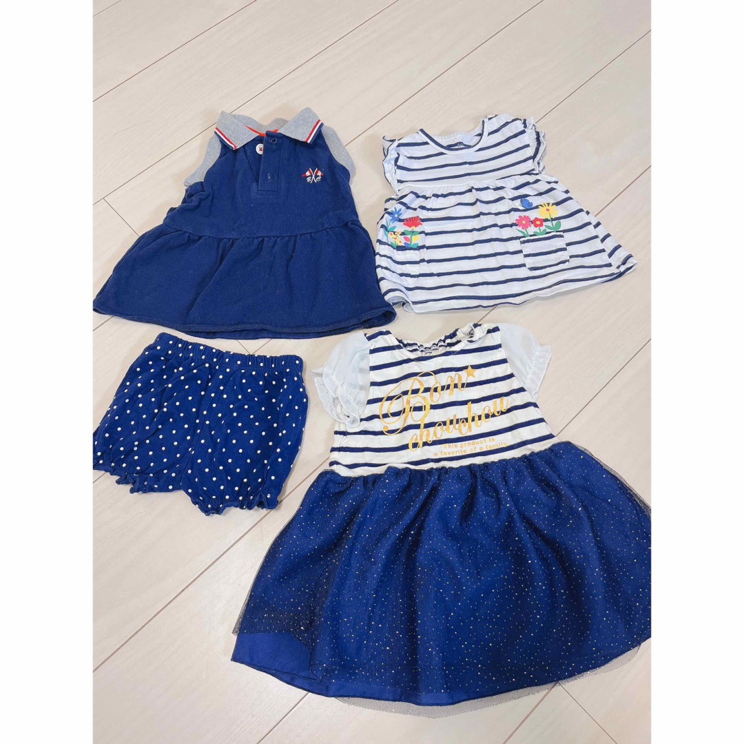 ベビー服ガール夏服セット6T・70 キッズ/ベビー/マタニティのベビー服(~85cm)(ワンピース)の商品写真