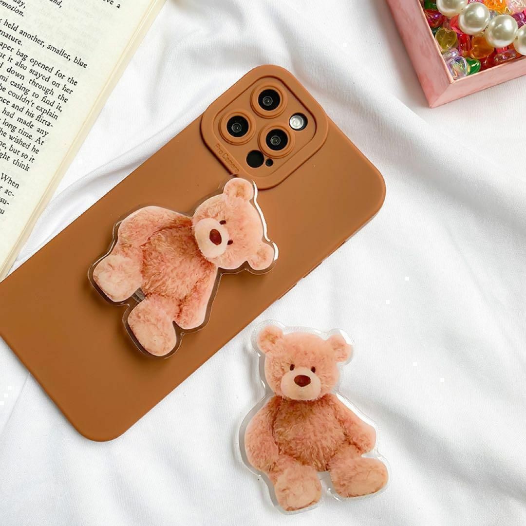 【再入荷！】韓国 くま グリップトック スマホグリップ テディベア かわいい スマホ/家電/カメラのスマホアクセサリー(その他)の商品写真