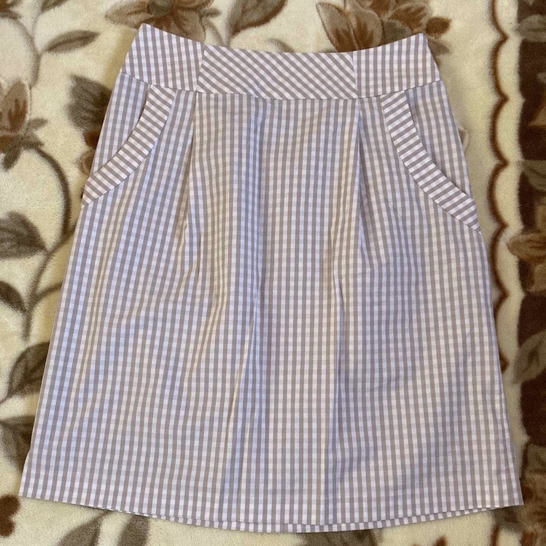 春　夏　チェック　スカート　サイズ2 レディースのスカート(ひざ丈スカート)の商品写真