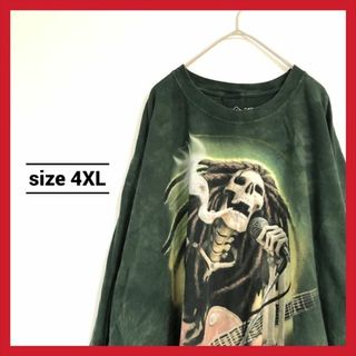 90s 古着 ノーブランド ロンT オーバーサイズ ザマウンテン 4XL (Tシャツ/カットソー(七分/長袖))