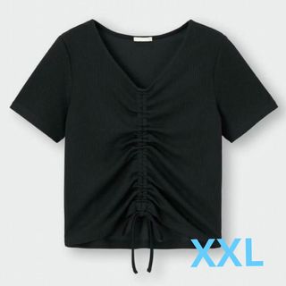 ジーユー(GU)の【GU】【未使用】フロントドローストリングT(半袖)(Tシャツ(半袖/袖なし))