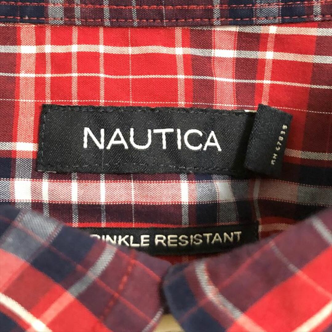 NAUTICA(ノーティカ)の90s 古着 ノーティカ BDシャツ 刺繍ロゴ チェックシャツ 2XL   メンズのトップス(シャツ)の商品写真