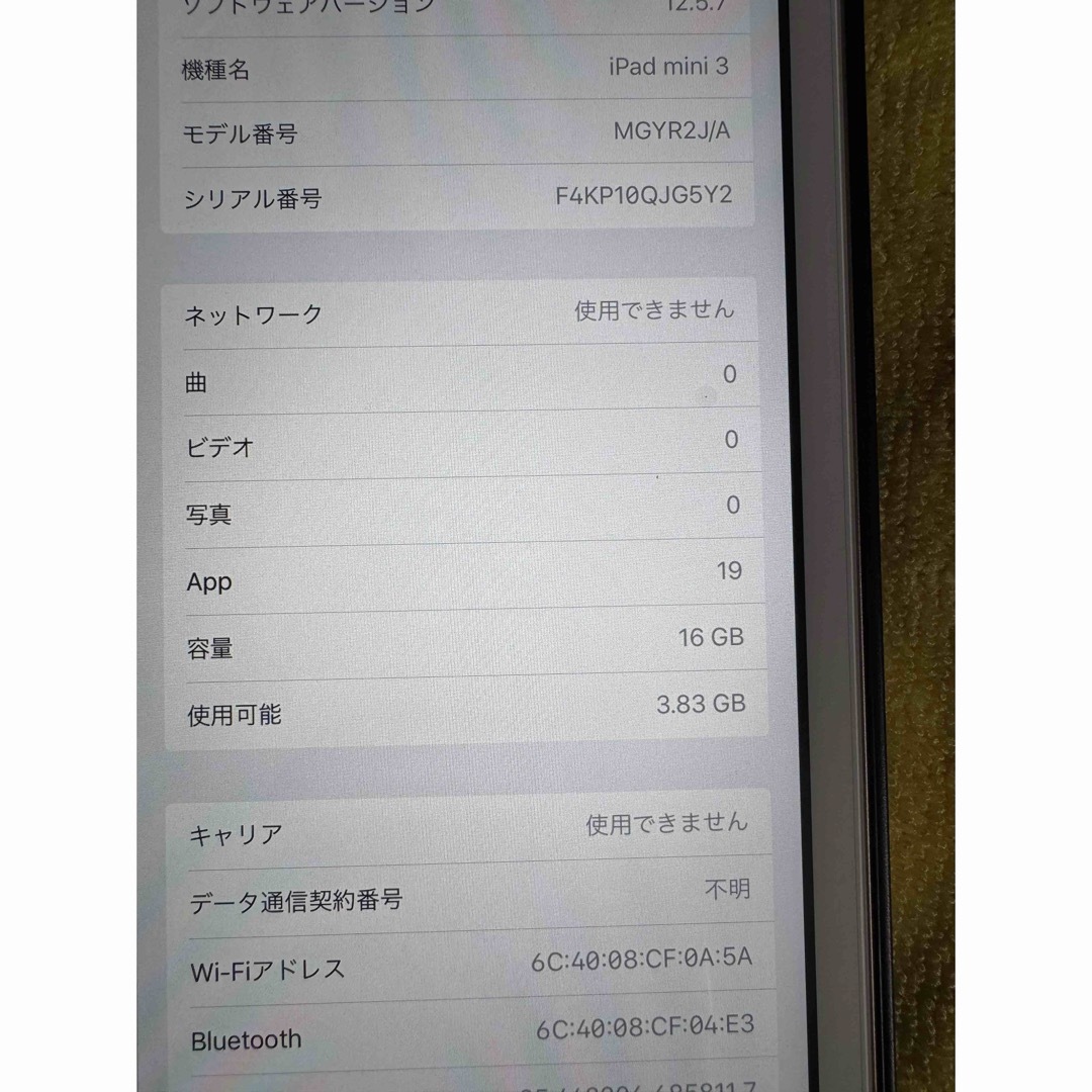 iPad(アイパッド)のiPad  mini 3 スマホ/家電/カメラのスマホアクセサリー(iPadケース)の商品写真