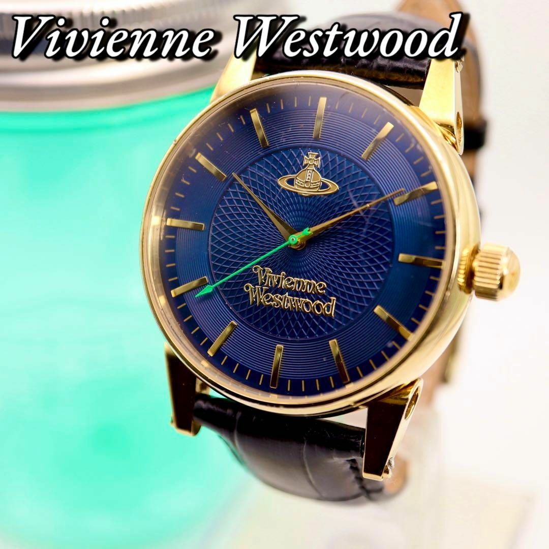 Vivienne Westwood(ヴィヴィアンウエストウッド)の良品 Vivienne Westwood ラウンド ネイビー 腕時計 776 メンズの時計(腕時計(アナログ))の商品写真