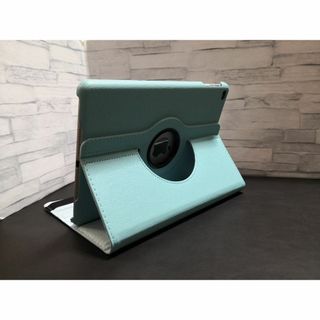 iPad 6世代/5世代/Air/Air2 スカイブルー 360度回転 ケース(iPadケース)