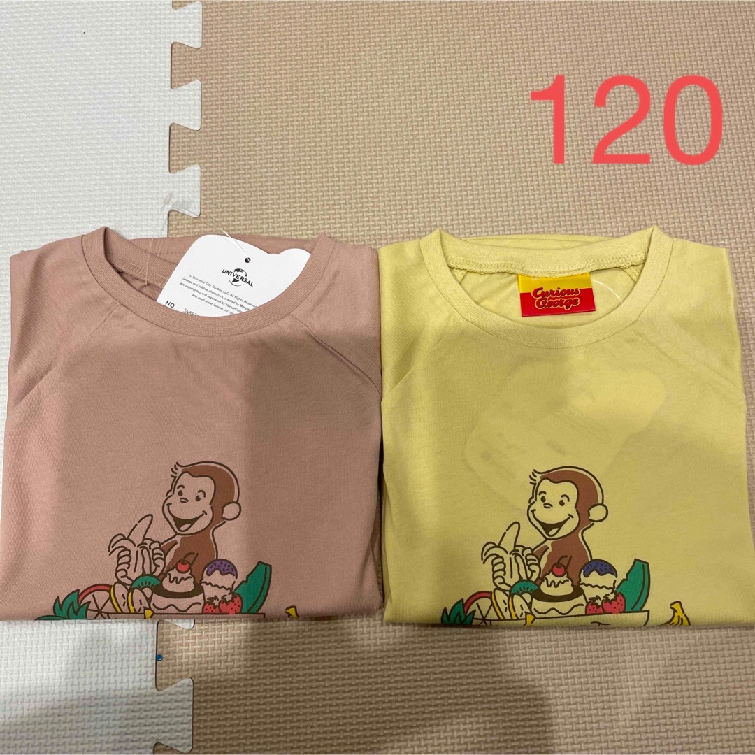 NO.3298 おさるのジョージ 半袖 Tシャツ 女の子 120 キッズ/ベビー/マタニティのキッズ服女の子用(90cm~)(Tシャツ/カットソー)の商品写真