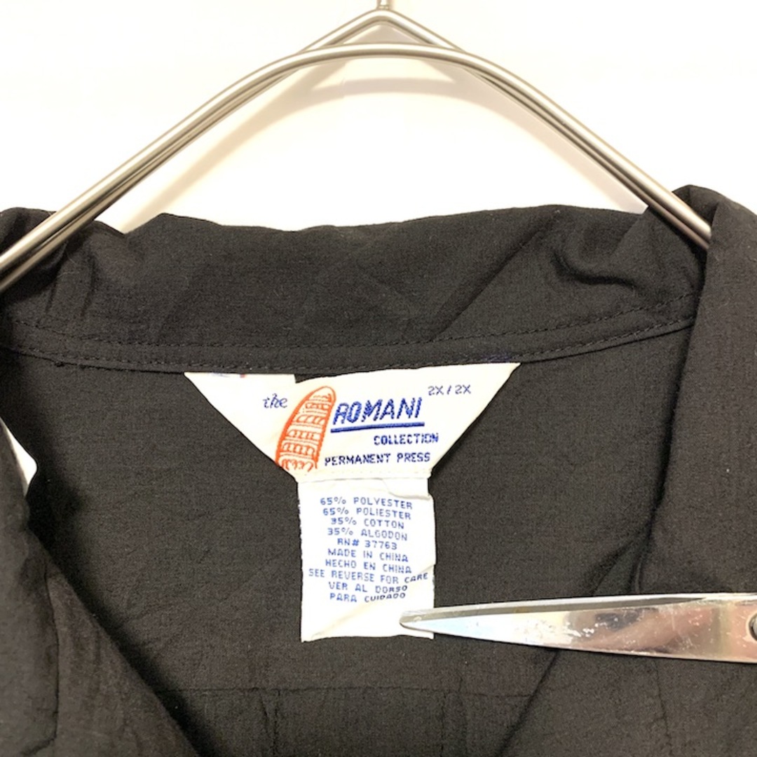 90s 古着 ノーブランド 半袖シャツ 刺繍 オーバーサイズ ゆるダボ XXL  メンズのトップス(シャツ)の商品写真