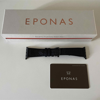 アップルウォッチ(Apple Watch)のEPONAS Apple Watch用レザーバンド　ベルジアンブラック(腕時計)