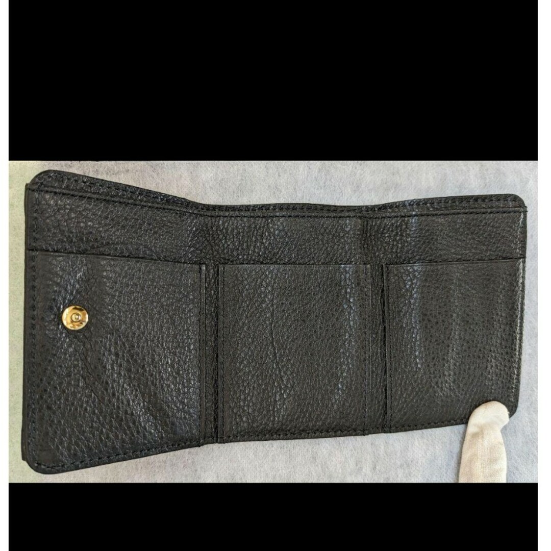 Madam Gre(マダムグレ)の本物パイソン　財布　新品　ミニ財布　コンパクト　ミニウォレット　軽量　三つ折　黒 レディースのファッション小物(財布)の商品写真