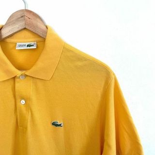 ラコステ(LACOSTE)のCHEMISE LACOSTE  ポロシャツ　オレンジ　イエロー　5 XL(ポロシャツ)