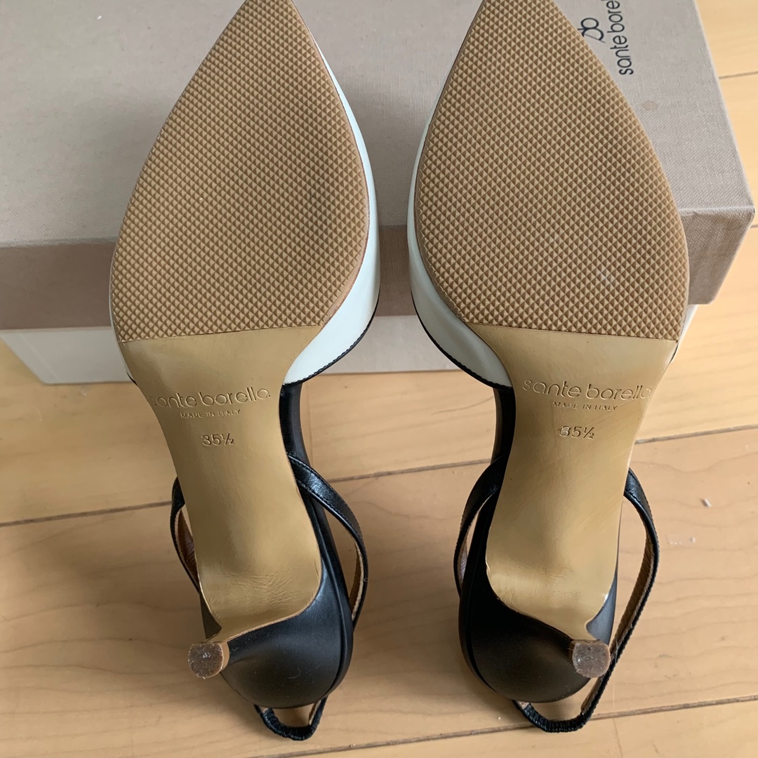 Sante borella ストラップパンプス サンダル 35.5 ホワイトの Sante borella ストラップパンプス サンダル 35.5 ホワイトの