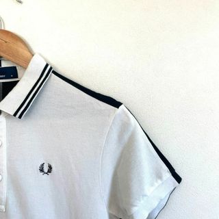 フレッドペリー(FRED PERRY)のフレッドペリー　ポロシャツ　リンガー　M ホワイト　ブラック(ポロシャツ)