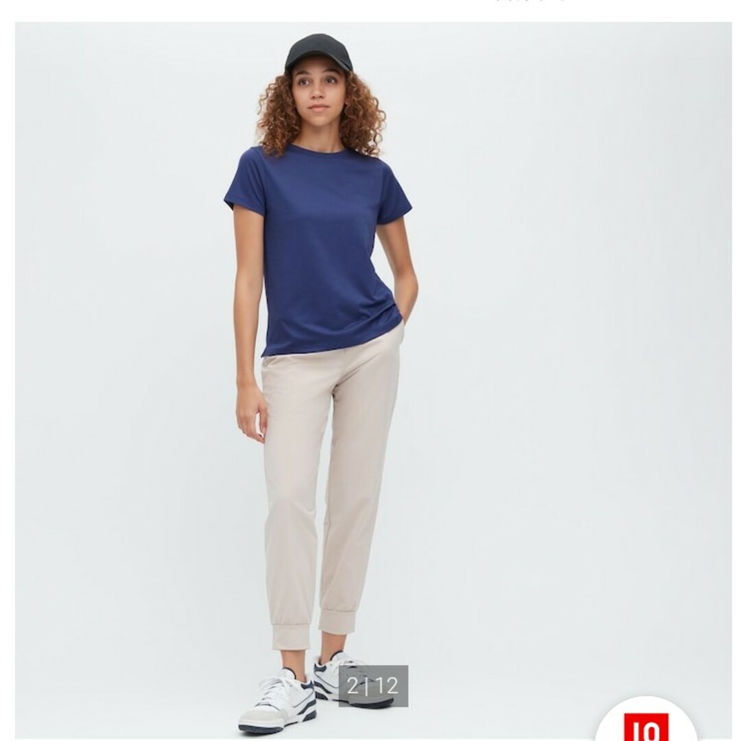 UNIQLO(ユニクロ)のユニクロ エアリズム メッシュ クルーネック Tシャツ XL 白 ホワイト 半袖 レディースのトップス(Tシャツ(半袖/袖なし))の商品写真