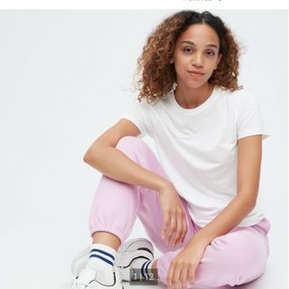 ユニクロ(UNIQLO)のユニクロ エアリズム メッシュ クルーネック Tシャツ XL 白 ホワイト 半袖(Tシャツ(半袖/袖なし))