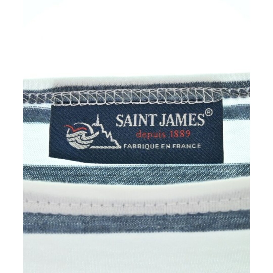 SAINT JAMES(セントジェームス)のSAINT JAMES Tシャツ・カットソー 4(M位) 白x紺系(ボーダー) 【古着】【中古】 レディースのトップス(カットソー(半袖/袖なし))の商品写真