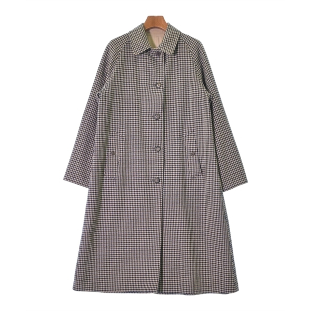 BURBERRY(バーバリー)のBURBERRY バーバリー コート（その他） F ベージュx紺x青(千鳥格子) 【古着】【中古】 レディースのジャケット/アウター(その他)の商品写真