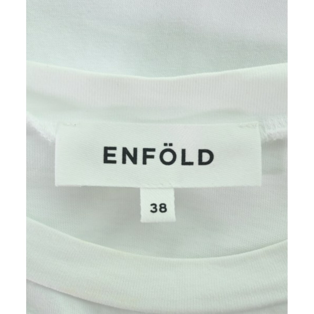 ENFOLD(エンフォルド)のENFOLD エンフォルド Tシャツ・カットソー 38(M位) 白 【古着】【中古】 レディースのトップス(カットソー(半袖/袖なし))の商品写真