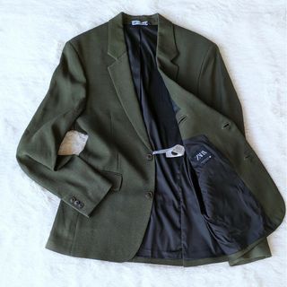 ZARA - ZARA ザラ テーラード ジャケット 紳士 カーキ 深緑 レーヨン  L