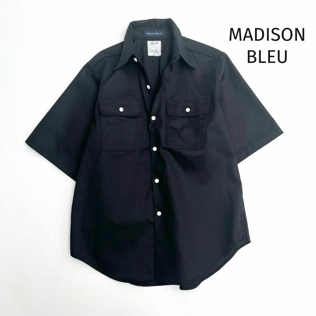 MADISONBLUE(マディソンブルー)の人気♡マディソンブルー＊ロンハーマン別注　ハンプトンシャツ 半袖 ブラック 2 レディースのトップス(シャツ/ブラウス(半袖/袖なし))の商品写真